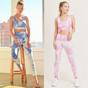 Tie Dye matching workout set leggings & bra